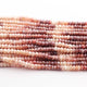 1  Strand Beautiful Shaded Pink Silverite Faceted Roundelles  - Semi Precious Gemstone Rondelles Beads -3mm-4mm - 13 Inches BR01150