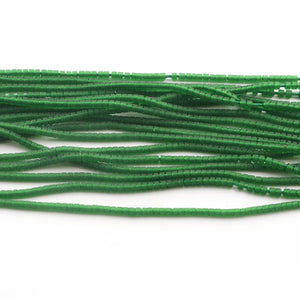 AAA Green Onyx Heishi  Micro Faceted  - 2mm- Beads RB572