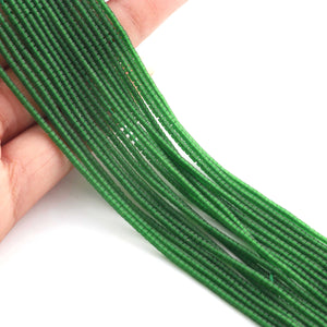 AAA Green Onyx Heishi  Micro Faceted  - 2mm- Beads RB572