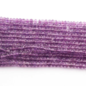 1 Long Strand Shaded Amethyst Faceted Rondelles -Semi Precious Rondelles 3mm-4mm -18 Inches BR0781