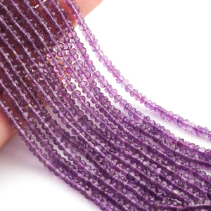 1 Long Strand Shaded Amethyst Faceted Rondelles -Semi Precious Rondelles 3mm-4mm -18 Inches BR0781