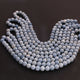 1 Strand Blue Oregon Smooth Round Beads  - Blue Opal Rondelles 7mm 16 Inches BR948