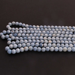 1 Strand Blue Oregon Smooth Round Beads  - Blue Opal Rondelles 7mm 16 Inches BR948