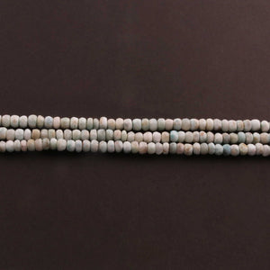 1  Long Strand Larimar Faceted Roundelles - Semi Precious Gemstone Rondelles  Shape Beads 6mm-14 Inches BR1521