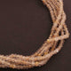 5 Strand Golden Rutile  Faceted Rondelles  - 4mm 13 Inches BR3833