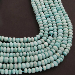 1 Strand Amazonite Faceted Rondelles - Roundelle Beads 6mm-8mm 13.5 Inches BR210