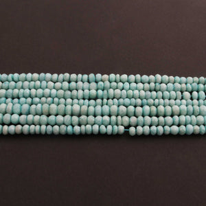 1 Strand Amazonite Faceted Rondelles - Roundelle Beads 6mm-8mm 13.5 Inches BR210