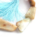 1 Strand Peru opal smooth  Briolettes - Assorted Briolettes -18mmx16mm-42mmx16mm -8 Inches BR928