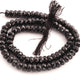 1 Strand Black Spinel  Faceted Rondelles , Gemstone Rondelles - 6mm -13 inche BR246