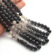 1 Strand Black Rutile Faceted Gemstone Ball Beads   - 7mm - 16 Inches BR933