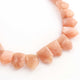 1 Strand Peach Moonstone Faceted Briolettes - Fancy Shape Briolettes- 13mmX11mm-18mmx12mm 10 Inch BR273