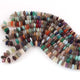 AAA Top Quality 1 Long Strand Multi Stone German Cut Faceted Briolettes  , German Cut Beads - 5mm-8mm ,16 Inches BR03365 - Tucson Beads