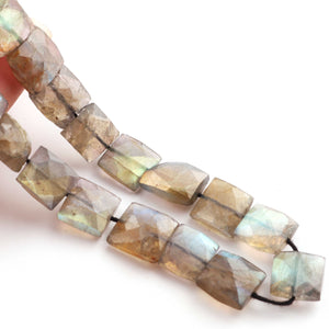 1 Strands labradorite Faceted Chicklet Briolettes - Chicklet Briolettes 9mm-10 mm 9 Inch BR280