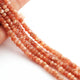 1 Long  Strand Sunstone Faceted Rondelles  - Roundells Beads 4mm-5mm 12 Inch BR253