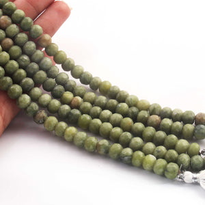 1 Strand Green Aventurine Faceted Round Balls  -  Faceted Roundelles - 8mm 8 Inch BR950