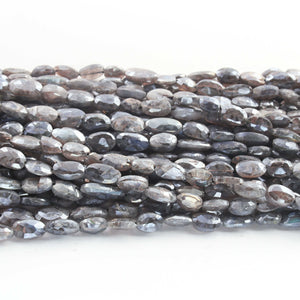 1 Strand Excellent Quality Labradorite Silver Coated Briolettes- Oval Shape Briolettes - 7mmx5mm-14mmx6mm - 12.5 Inches- BR946