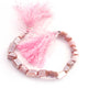 1 Strand Pink Silverite Faceted Briolettes -Fancy Briolettes 6mmx7mm-12mmx6mm 8 Inches BR941