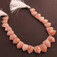 1 Strand Peach Moonstone Fancy Beads Briolettes - Fancy Shape Beads 15mmX10mm-19mmx13mm 10 Inch BR255