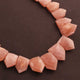 1 Strand Peach Moonstone Fancy Beads Briolettes - Fancy Shape Beads 15mmX10mm-19mmx13mm 10 Inch BR255