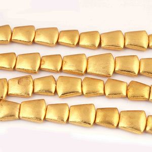 1 Strand Gold Plated Designer Copper Square Shape Beads, Copper Beads, Jewelry Making, 17mmx14mm GPC1372 - Tucson Beads