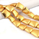 1 Strand Gold Plated Designer Copper Square Shape Beads, Copper Beads, Jewelry Making, 17mmx14mm GPC1372 - Tucson Beads