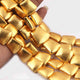 1 Strand Gold Plated Designer Copper Square Shape Beads, Copper Beads, Jewelry Making, 17mmx14mm GPC1372 - Tucson Beads