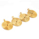 15  Pcs Gold Round Charm Pendant - 24k Gold Plated - Copper Gold Round Pendant 39mmx32mm - GPC1374 - Tucson Beads