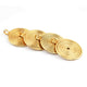 15  Pcs Gold Round Charm Pendant - 24k Gold Plated - Copper Gold Round Pendant 39mmx32mm - GPC1374 - Tucson Beads