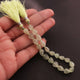 1 Strand Prehnite Faceted Briolettes - Tear Drop Center Drill Beads 8mmx6mm-11mmx6mm 8 Inches BR233