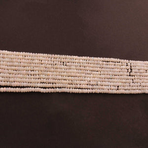 1 Full Strand Natural Ethiopian Welo Opal Smooth Rondelles Beads - Ethiopian Opal Rondelles 3mm-4mm 17 Inch BR236