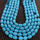 1 Strand Blue Chalcedony Smooth Drum Beads - Smooth Drum Beads 16mmx12mm 16 inches BR211