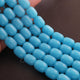 1 Strand Blue Chalcedony Smooth Drum Beads - Smooth Drum Beads 16mmx12mm 16 inches BR211