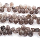 1 Strand Grey Moonstone Faceted Pear Drop Briolettes - Grey Moonstone Pear Drop Beads 9mmx11mm 8 Inches BR393