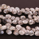 1 Strands  Light Grey Silverite Faceted Briolettes - Heart Shape  Briolettes - 13mm-16mm 7 Inches BR397