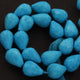 1  Long Strand Turquoise Faceted Briolettes - Tear Shape Briolettes  7mm -9mm-9 Inches BR305