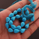 1  Long Strand Turquoise Faceted Briolettes - Tear Shape Briolettes  7mm -9mm-9 Inches BR305