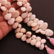 1 Strand Pink Opal Faceted Briolettes - Pear Drop Beads 16x11mm-21x15mm 8 Inches BR03580