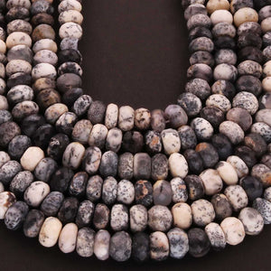 1  Strand Dendrite Opal Faceted Rondelles- Round Rondelles Beads 9mm-13 Inches BR03579