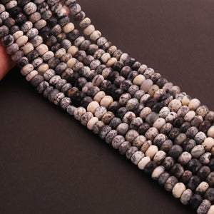 1  Strand Dendrite Opal Faceted Rondelles- Round Rondelles Beads 9mm-13 Inches BR03579