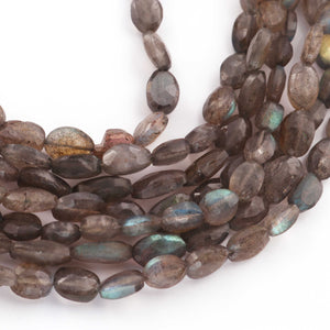 1 Strand Labradorite Faceted Oval Briolettes - AAA Quality Labradorite Oval Beads 8mmx6mm-11mmx5mm 8 Inchesbr359