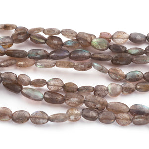 1 Strand Labradorite Faceted Oval Briolettes - AAA Quality Labradorite Oval Beads 8mmx6mm-11mmx5mm 8 Inchesbr359