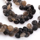 1 Strands Black Rutile Faceted Heart Briolettes - Tourmilated Quartz  Heart Shape Briolettes 9mm-13mm  8 inch BR390