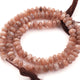 1 Strand Chocolate Moonstone Faceted Rondelles - Roundel Beads  6mm-8mm  16 Inches BR381