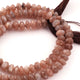 1 Strand Chocolate Moonstone Faceted Rondelles - Roundel Beads  6mm-8mm  16 Inches BR381