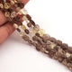 1 Strand Bio Smoky Quartz & Lemon Quartz Faceted Round Coin Briolettes - Coin Beads 5mm-7mm 13 Inches BR386