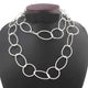 1 Necklace Top Quality 2.5 Feet Each Silver Plated Round with Marquise Shape Copper Link Chain - Each 36 inch 39mmx21mm GPC1369 - Tucson Beads