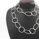 1 Necklace Top Quality 2.5 Feet Each Silver Plated Round with Marquise Shape Copper Link Chain - Each 36 inch 39mmx21mm GPC1369 - Tucson Beads