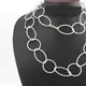 1 Necklace Top Quality 2.5 Feet Each Silver Plated Round with Marquise Shape Copper Link Chain - Each 36 inch 39mmx21mm GPC1369 - Tucson Beads