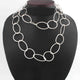 1 Necklace Top Quality 2.5 Feet Each Silver Plated Round with Marquise Shape Copper Link Chain - Each 36 inch 39mmx21mm GPC1369 - Tucson Beads