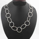 1 Necklace Top Quality 2.5 Feet Each Silver Plated Round with Marquise Shape Copper Link Chain - Each 36 inch 39mmx21mm GPC1369 - Tucson Beads